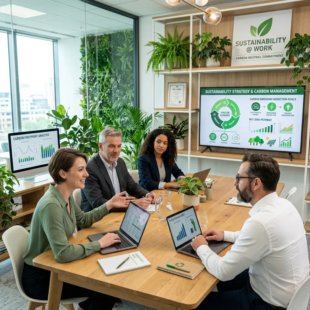 团队讨论碳管理方案